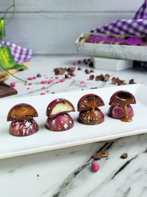 Caja Bombones de Chocolate Rellenos x4 Sin Azúcar